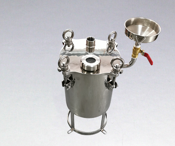 不銹鋼壓力桶/加視窗/加漏斗/底部出料加腳架